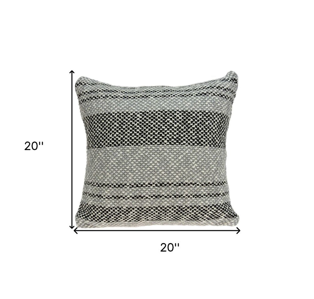 20" X 7" X 20" Stunning Transitional Gray Accent Pillow Cover With Poly Insert — view 5