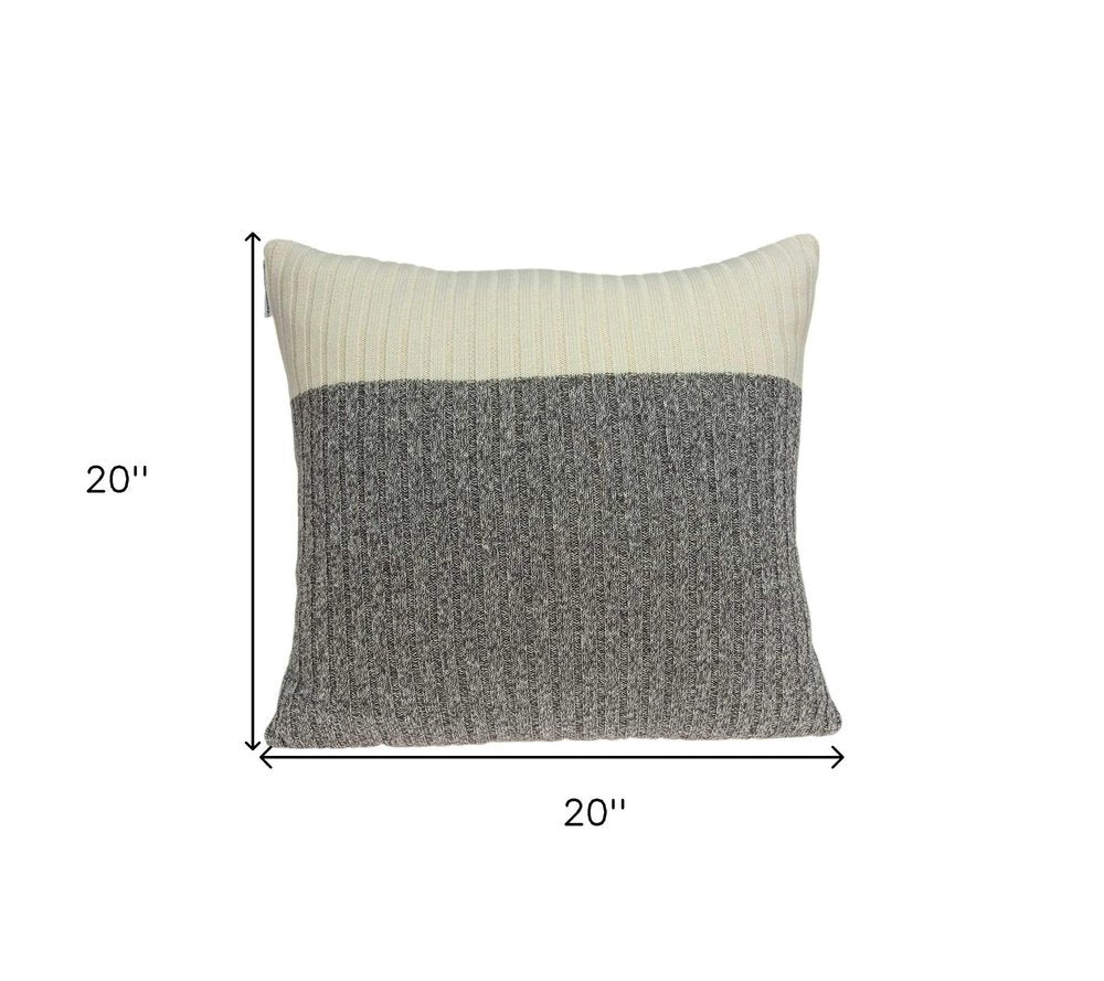 20" X 7" X 20" Beautiful Transitional Tan Accent Pillow Cover With Poly Insert — view 4
