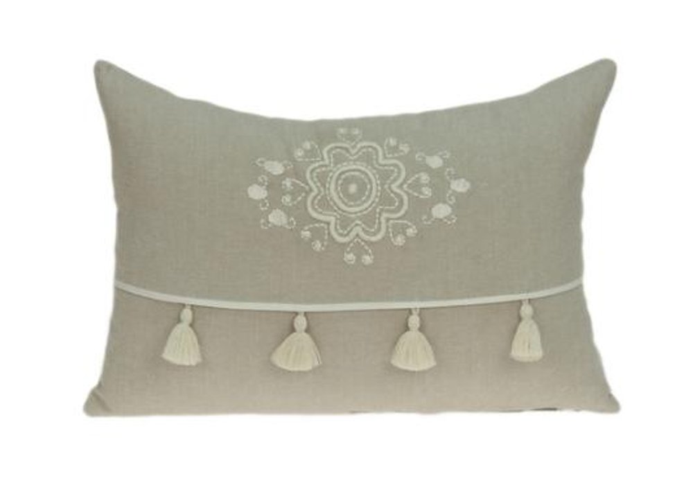 20" X 6" X 14" Transitional Beige Pillow Cover With Poly Insert — view 3
