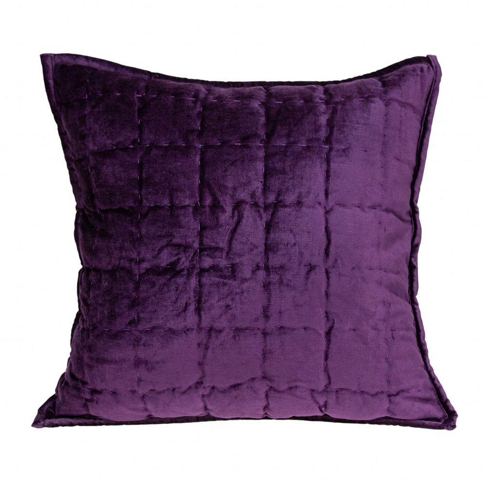 20" X 20" Purple Cotton Blend Zippered Pillow — view 1