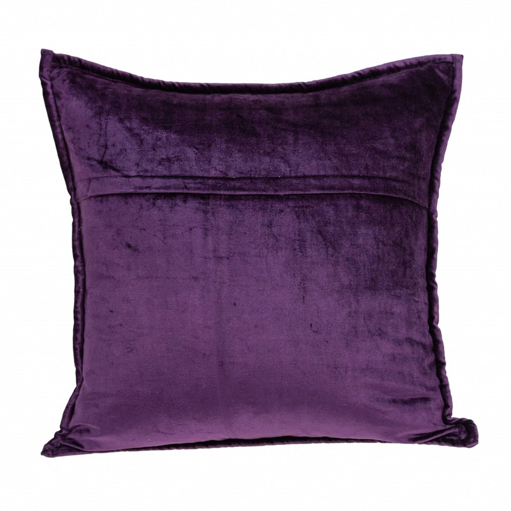 20" X 20" Purple Cotton Blend Zippered Pillow — view 2