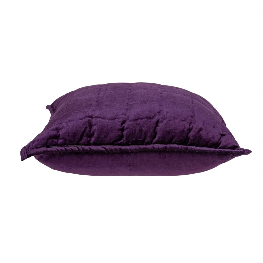 20" X 20" Purple Cotton Blend Zippered Pillow — view 3