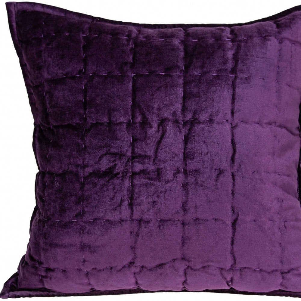 20" X 20" Purple Cotton Blend Zippered Pillow — view 8