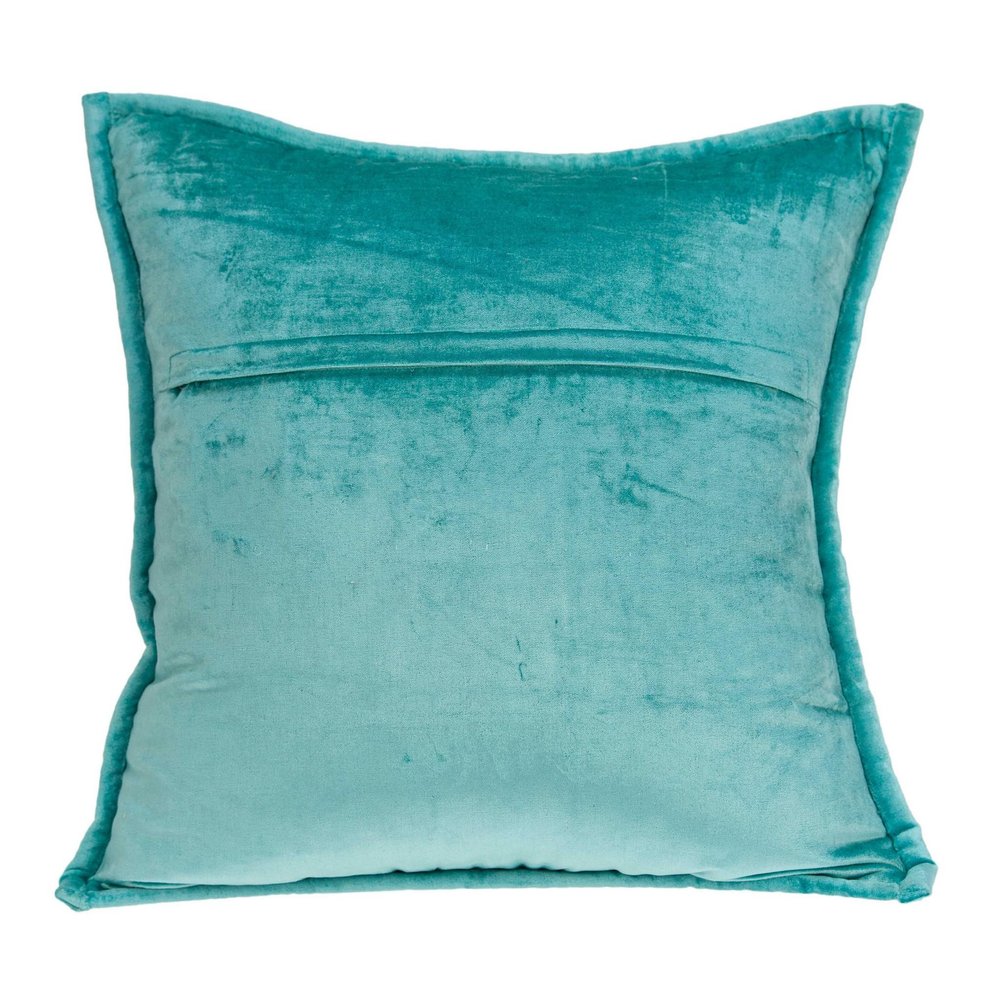 20" X 7" X 20" Transitional Aqua Solid Quilted Pillow Cover With Poly Insert — view 2