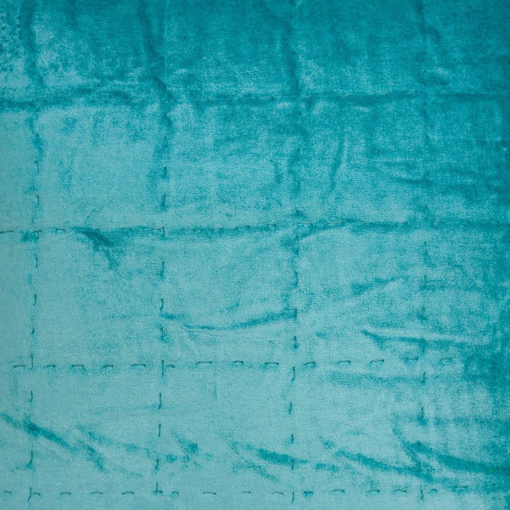 20" X 7" X 20" Transitional Aqua Solid Quilted Pillow Cover With Poly Insert — view 5