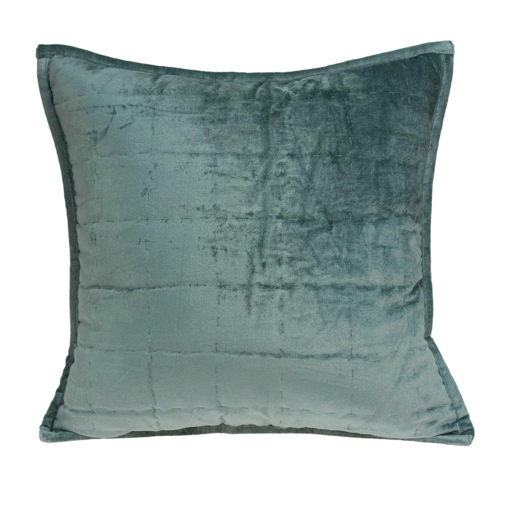 20" X 7" X 20" Transitional Sea Foam Solid Quilted Pillow Cover With Poly Insert — view 1