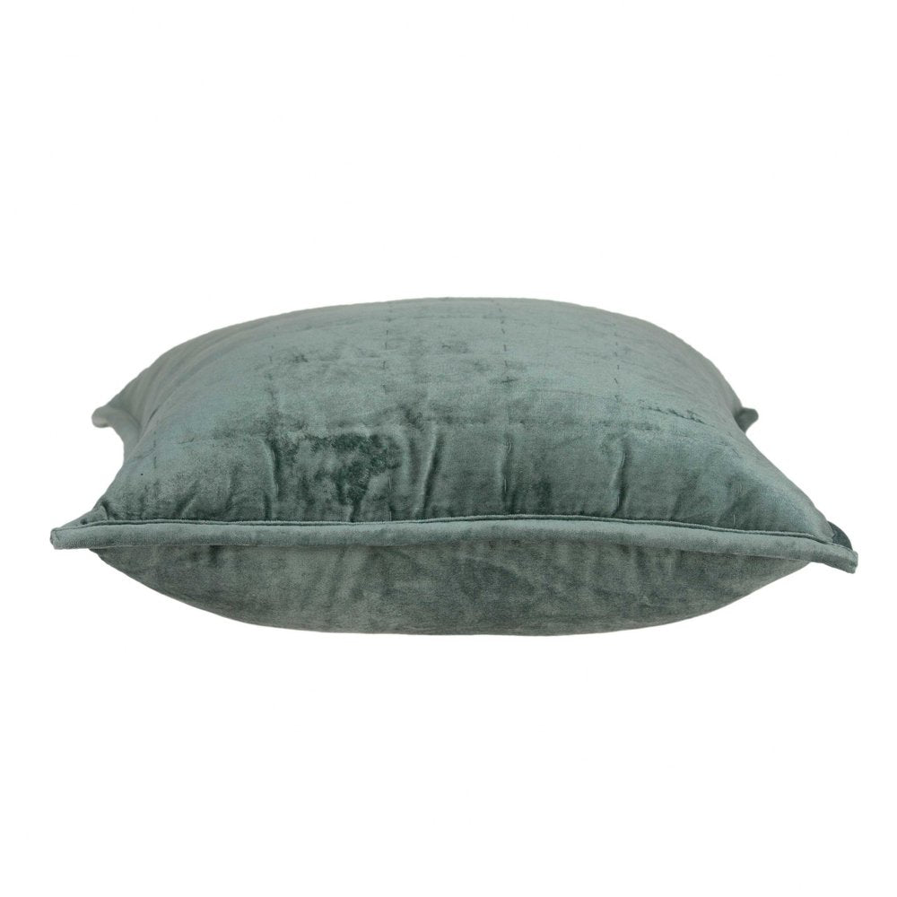 20" X 7" X 20" Transitional Sea Foam Solid Quilted Pillow Cover With Poly Insert — view 3