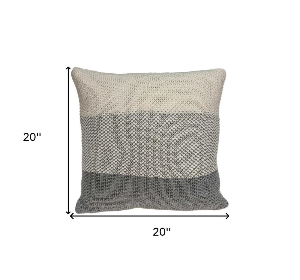 20" X 7" X 20" Transitional Tan Cotton Pillow Cover With Poly Insert — view 1
