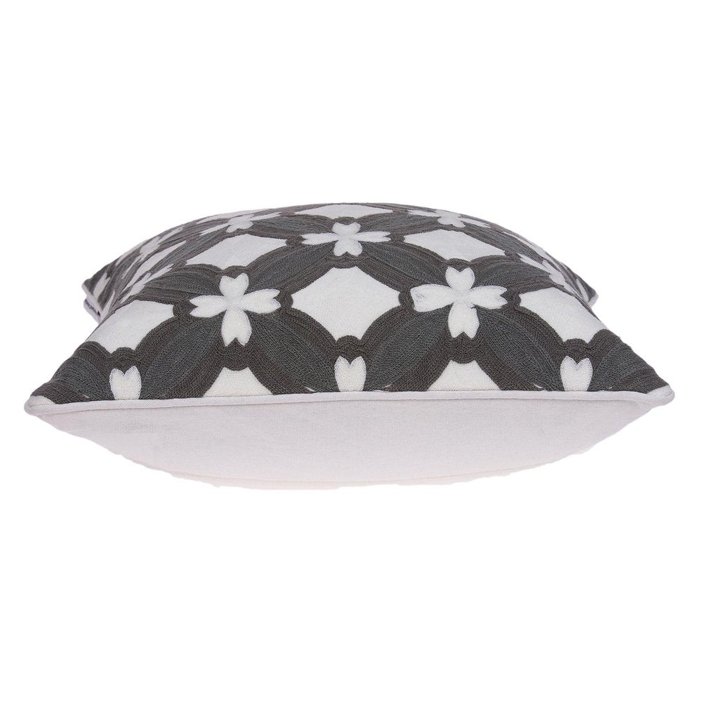 20" X 7" X 20" Transitional Gray And White Pillow Cover With Poly Insert — view 3