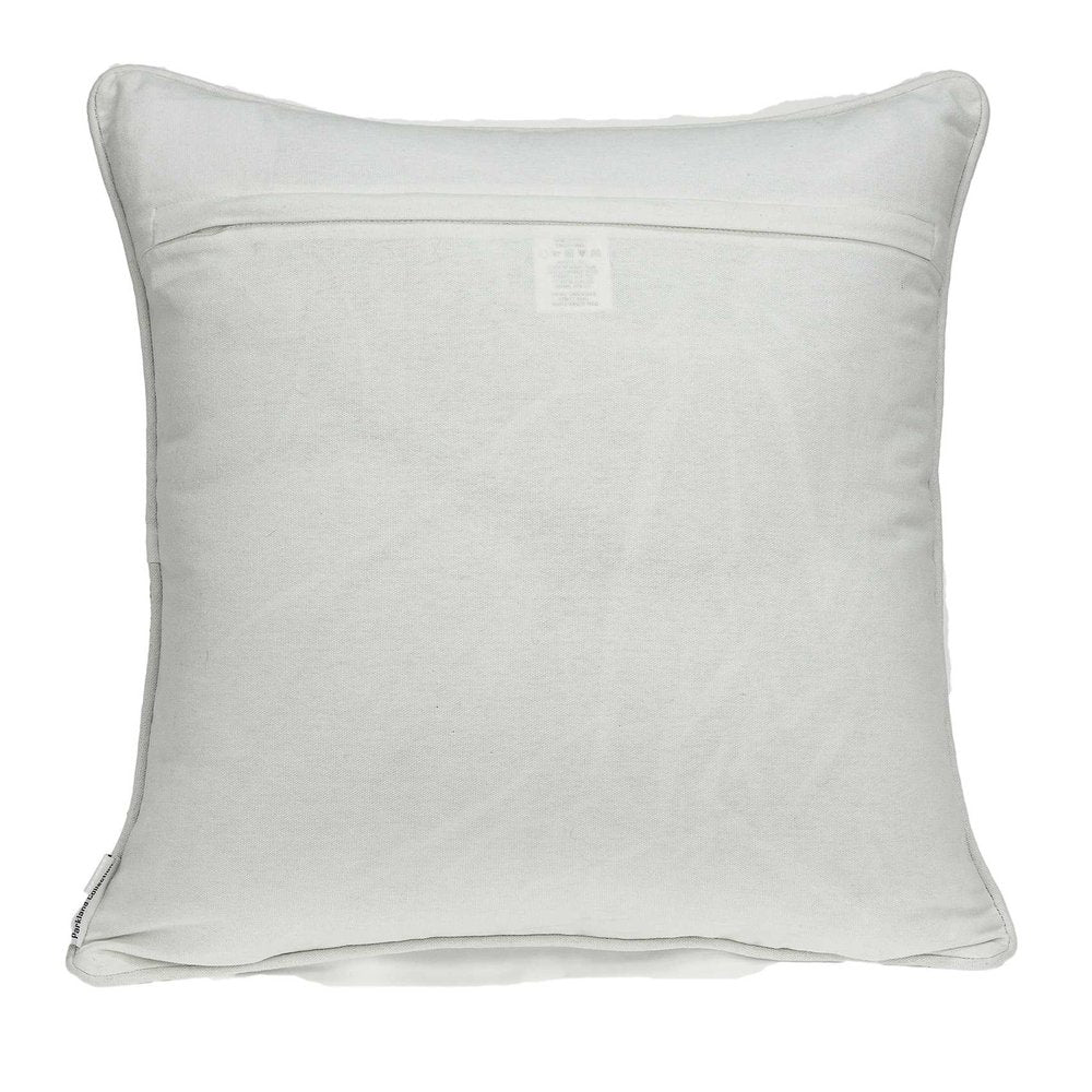 20" Gray And White Stencil Cotton Throw Pillow — view 2