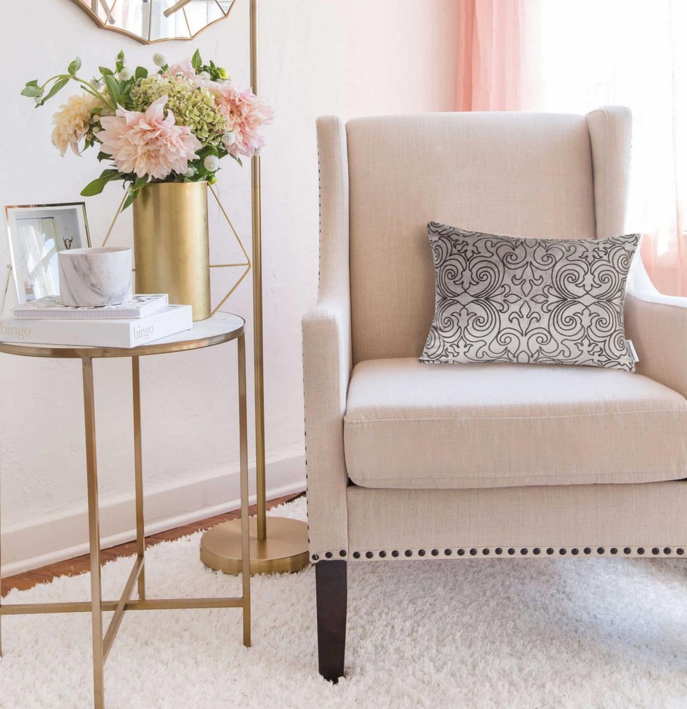 20" X 6" X 14" Transitional Champagne Pillow Cover With Poly Insert — view 2