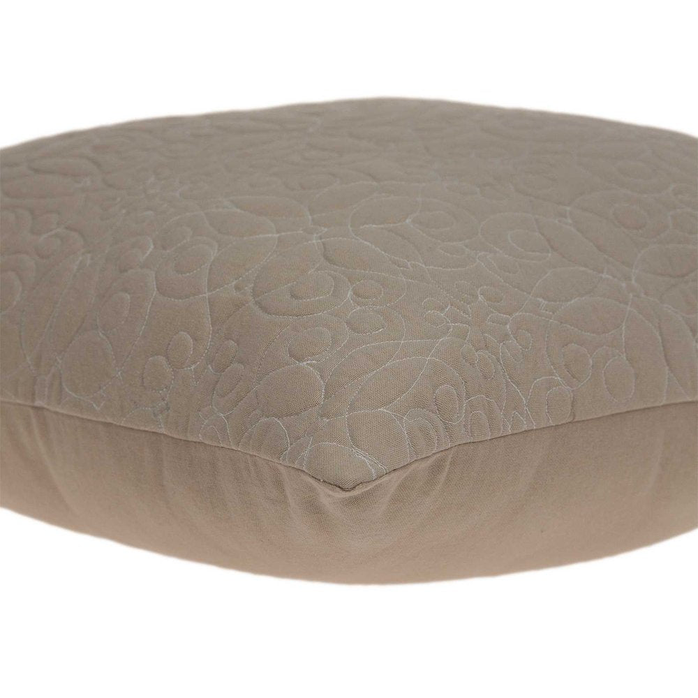20" Tan Swirl Cotton Throw Pillow — view 4