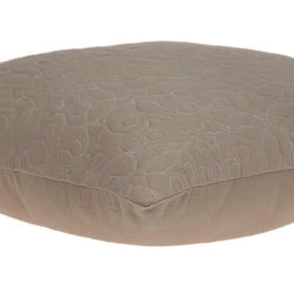 20" Tan Swirl Cotton Throw Pillow