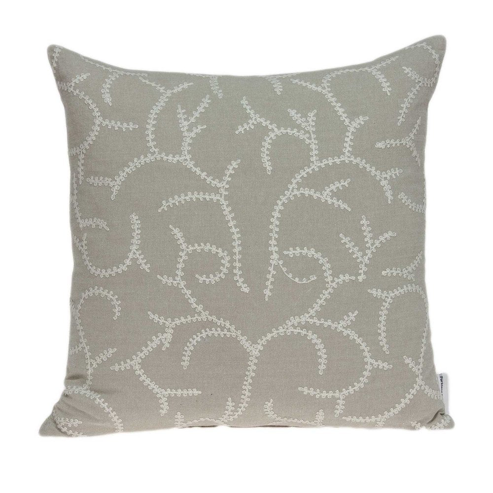 20" X 7" X 20" Elegant Transitional Beige Pillow Cover With Poly Insert — view 1