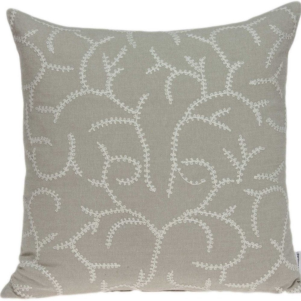 20" X 7" X 20" Elegant Transitional Beige Pillow Cover With Poly Insert — view 8