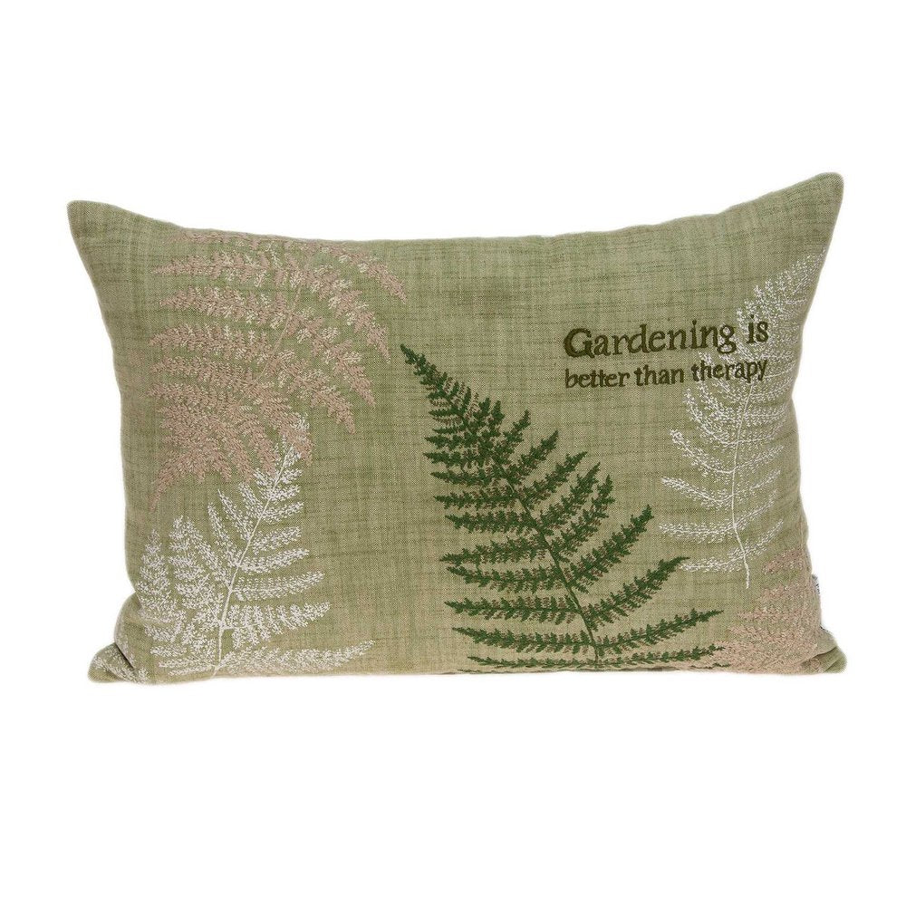 20" X 6" X 14" Tropical Green Pillow Cover With Poly Insert — view 1