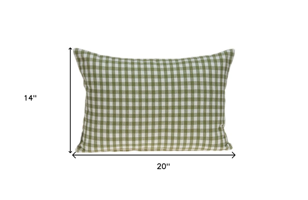 20" X 6" X 14" Tropical Green Pillow Cover With Poly Insert — view 4