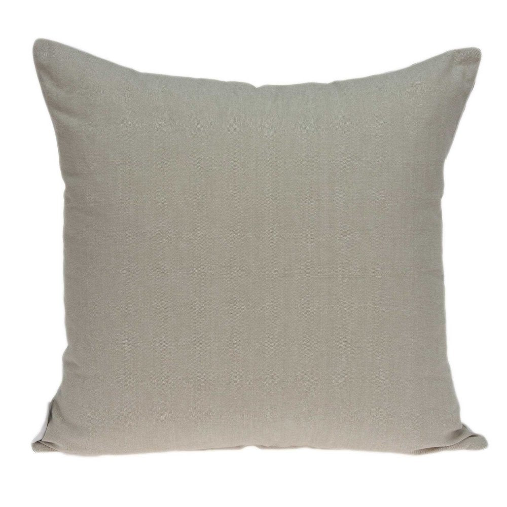 20" Beige Damask Cotton Throw Pillow — view 3