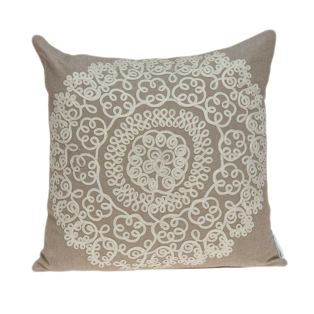 20" X 7" X 20" Traditional Tan Pillow Cover With Poly Insert — view 1