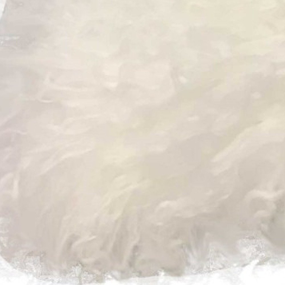 17" Bright White Genuine Tibetan Lamb Fur Pillow With Microsuede Backing — view 3
