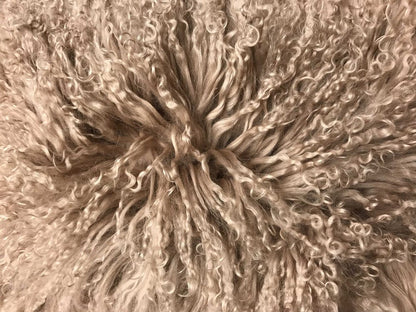 17" X 27" Beige Microsuede Down Lumbar Throw Pillow