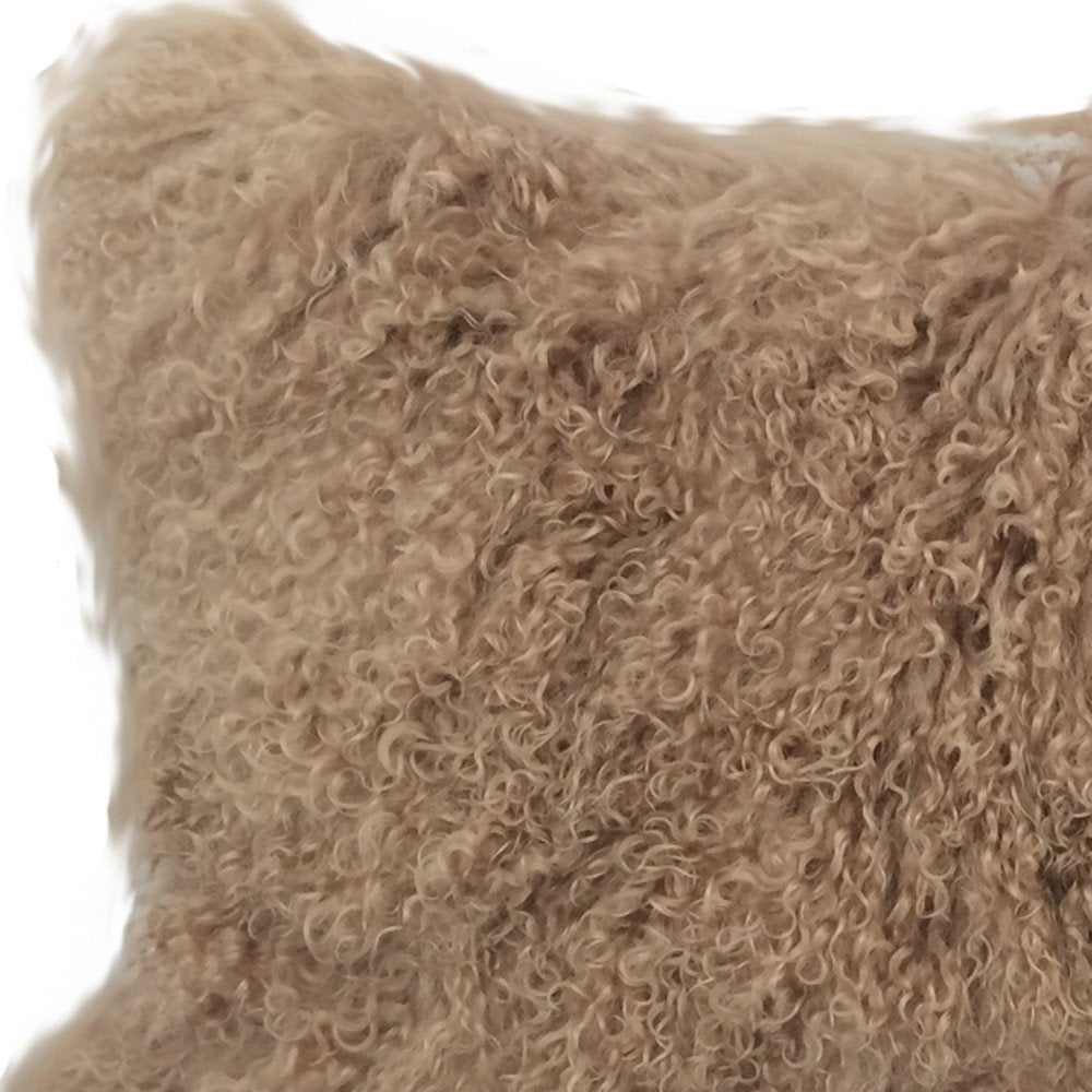 17" X 27" Beige Microsuede Down Lumbar Throw Pillow — view 4