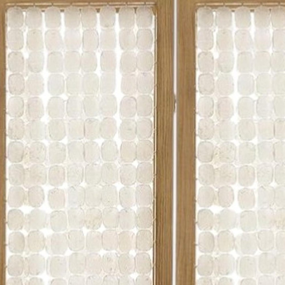 71" Clear Folding Three Panel Screen Room Divider HomeRoots