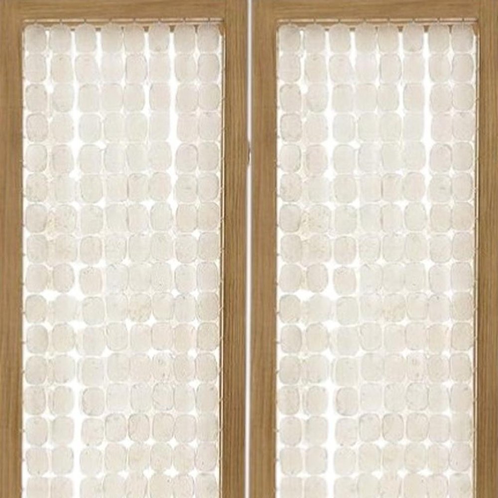 71" Clear Folding Three Panel Screen Room Divider HomeRoots