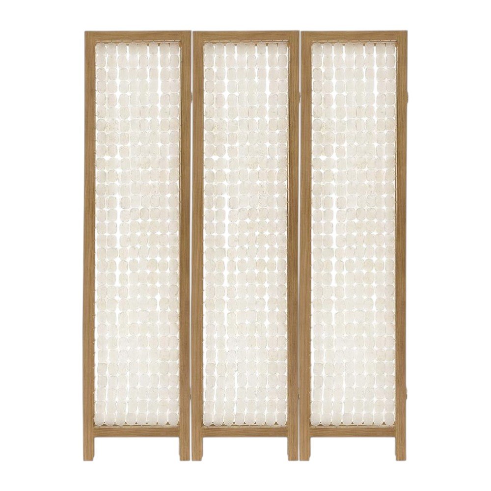 71" Clear Folding Three Panel Screen Room Divider HomeRoots