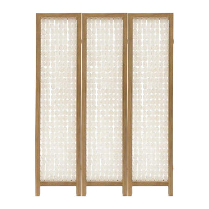 71" Clear Folding Three Panel Screen Room Divider HomeRoots
