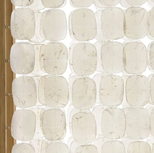 84" Clear Capiz Mother of Pearl Folding Three Panel Screen Room Divider HomeRoots