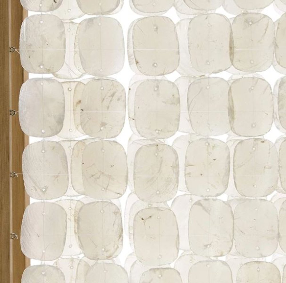 84" Clear Capiz Mother of Pearl Folding Three Panel Screen Room Divider HomeRoots