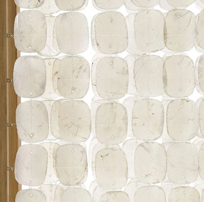 84" Clear Capiz Mother of Pearl Folding Three Panel Screen Room Divider HomeRoots