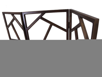 70" Brown Solid Wood Folding Three Panel Screen Room Divider HomeRoots
