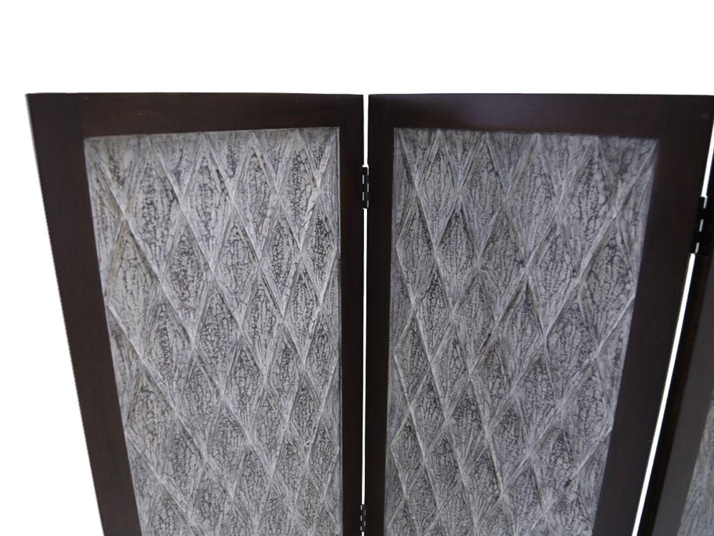 70" Brown Folding Three Panel Screen Room Divider HomeRoots