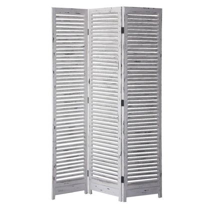 71" White Folding Three Panel Screen Room Divider HomeRoots