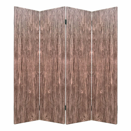 84" Brown Folding Four Panel Screen Room Divider HomeRoots