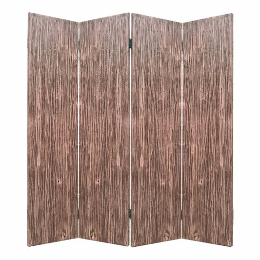 84" Brown Folding Four Panel Screen Room Divider HomeRoots