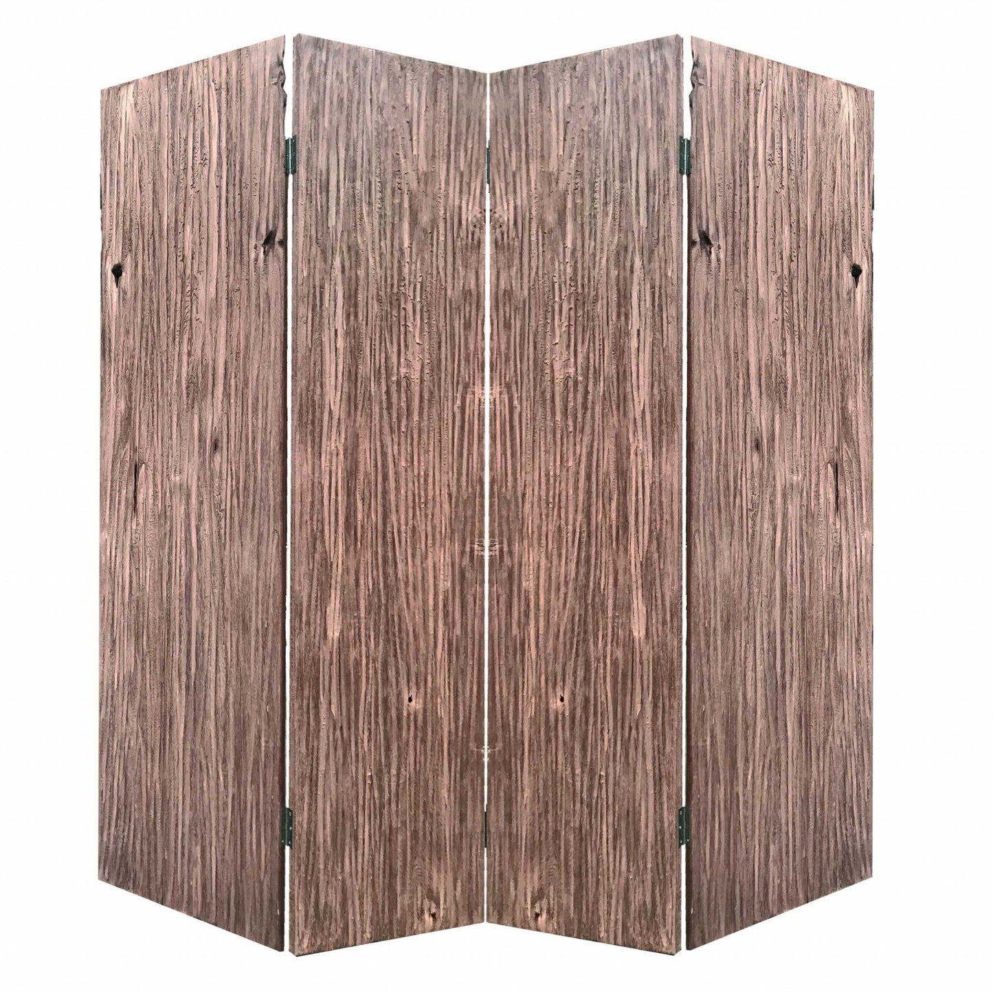 84" Brown Folding Four Panel Screen Room Divider HomeRoots