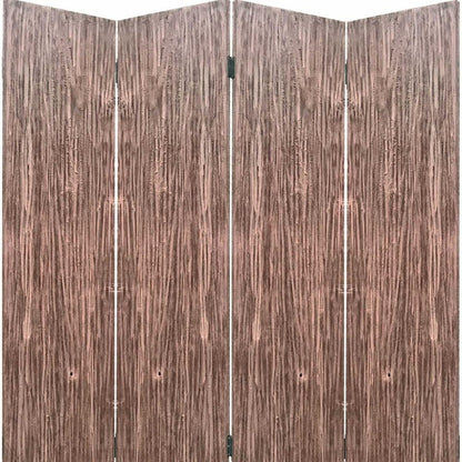 84" Brown Folding Four Panel Screen Room Divider HomeRoots