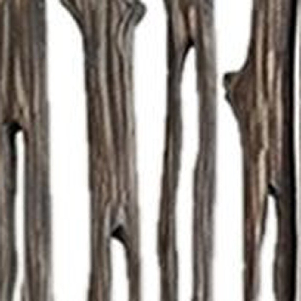 84" Brown Wood Folding Four Panel Screen Room Divider HomeRoots