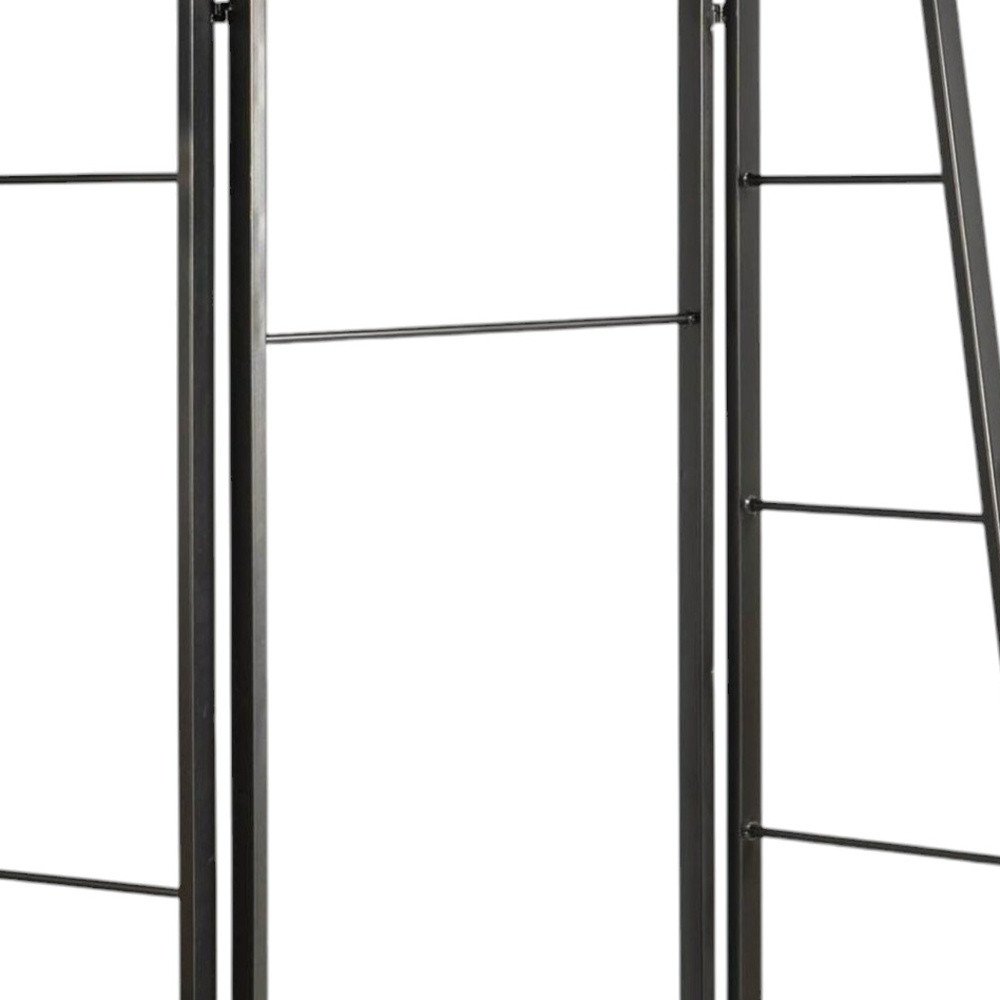 72" Gray Iron Folding Three Panel Screen Room Divider HomeRoots