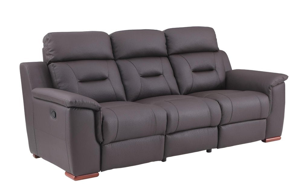 90" Brown Faux Leather Sofa HomeRoots