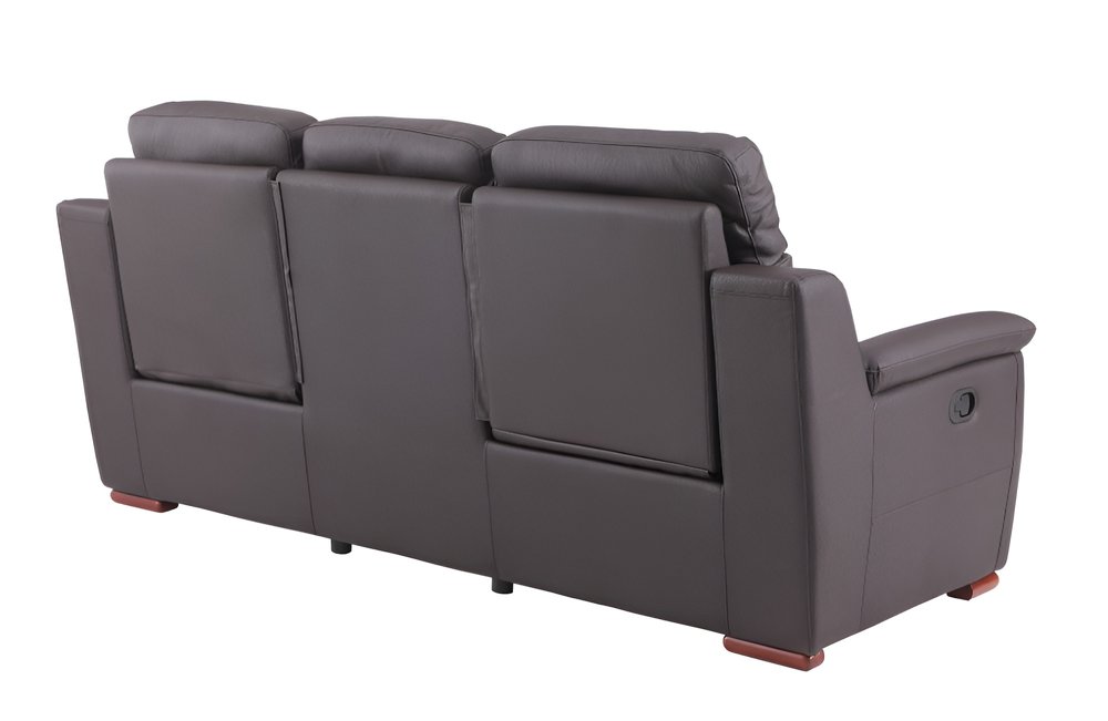 90" Brown Faux Leather Sofa HomeRoots