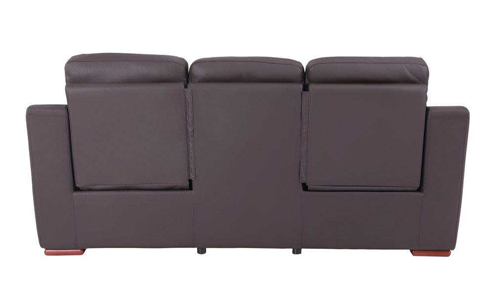 90" Brown Faux Leather Sofa HomeRoots