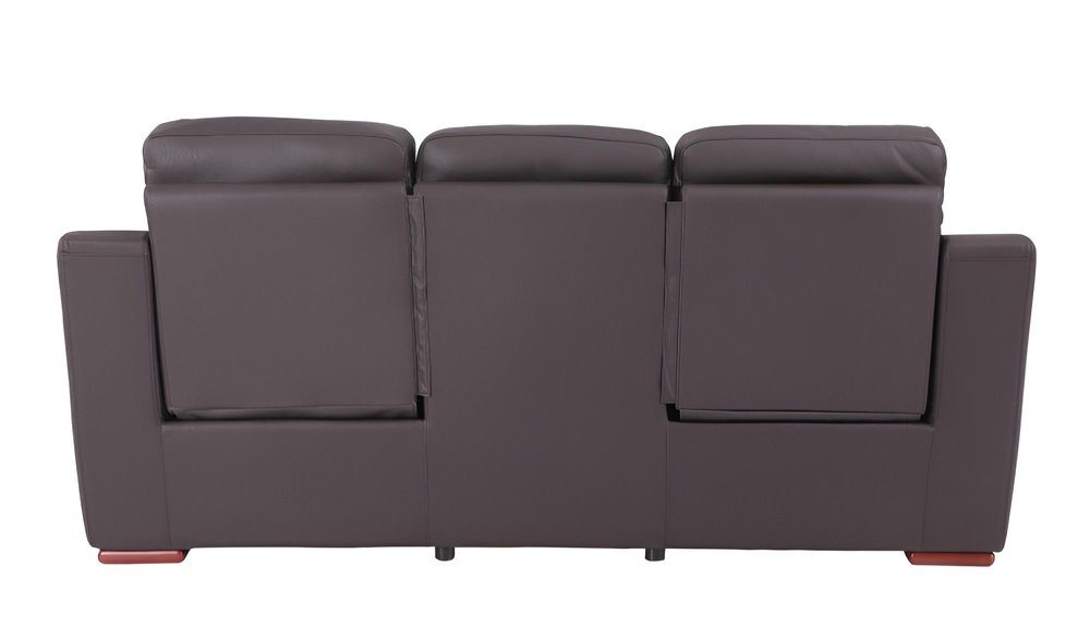 90" Brown Faux Leather Sofa HomeRoots