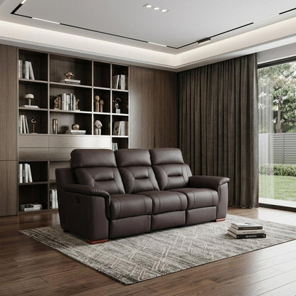 90" Brown Faux Leather Sofa HomeRoots