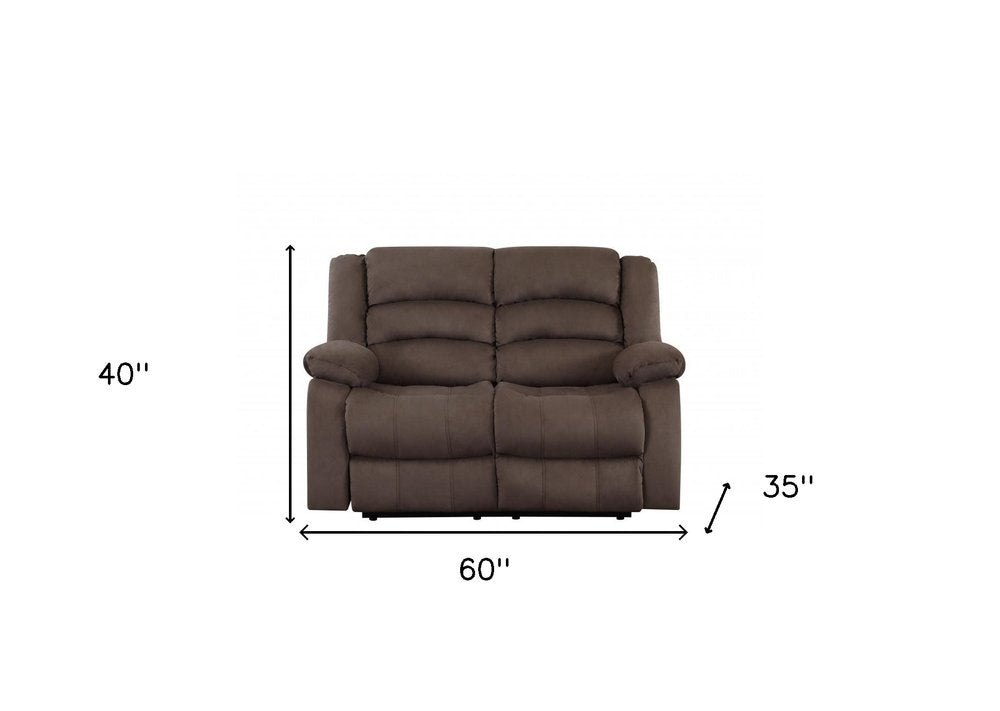 Two Piece Indoor Brown Microsuede Five Person Seating Set HomeRoots