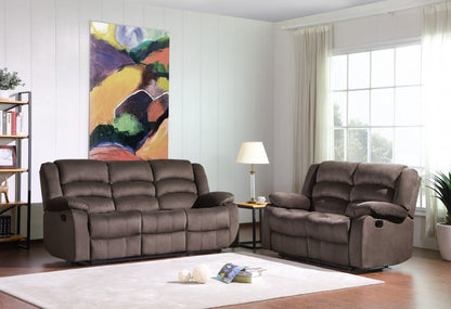 Two Piece Indoor Brown Microsuede Five Person Seating Set HomeRoots