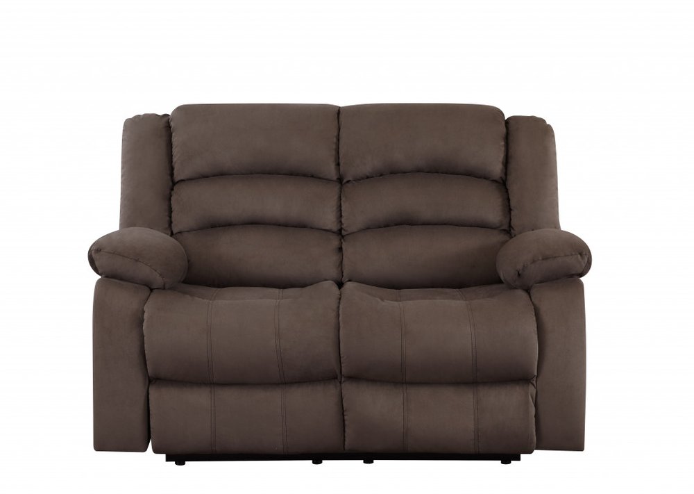 Two Piece Indoor Brown Microsuede Five Person Seating Set HomeRoots